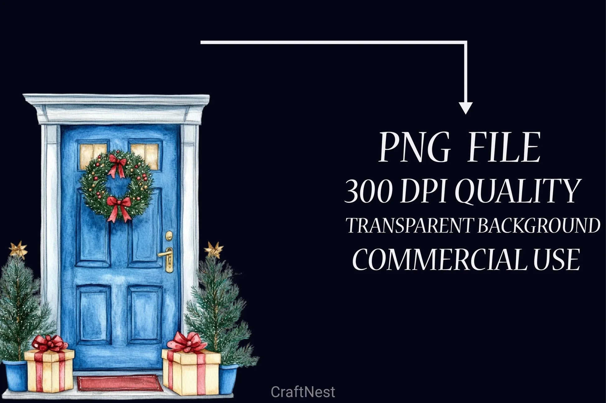 Blue Royalty Christmas Clipart Bundle - CraftNest - Digital Crafting and Art