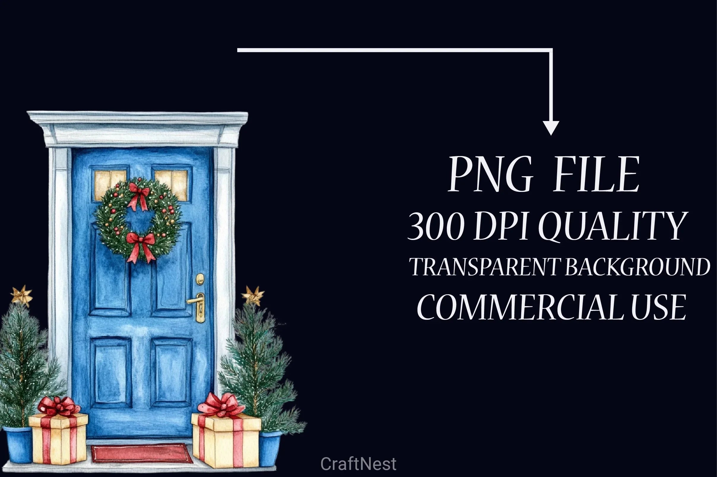 Blue Royalty Christmas Clipart Bundle - CraftNest - Digital Crafting and Art