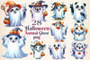 Halloween Animal Ghost Clipart Bundle