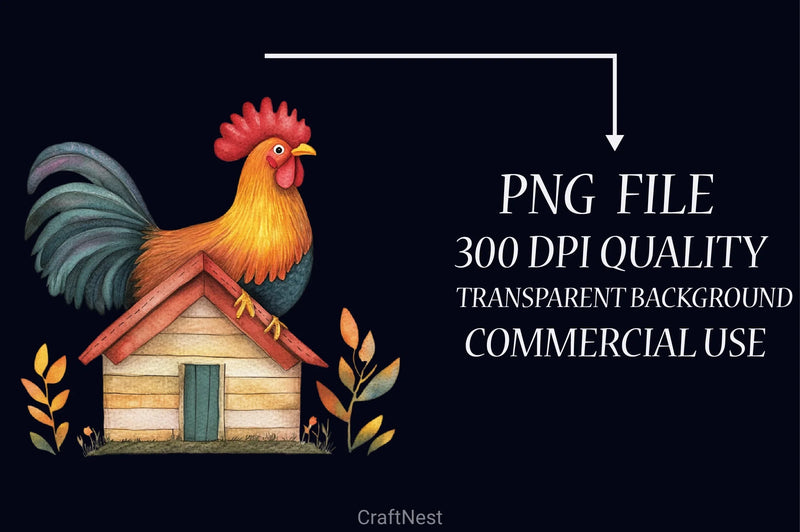 Autumn Chicken Coop Clipart Bundle - CraftNest - Digital Crafting and Art