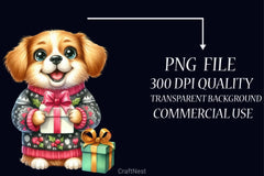 Funny Christmas Dog Clipart Bundle - CraftNest - Digital Crafting and Art