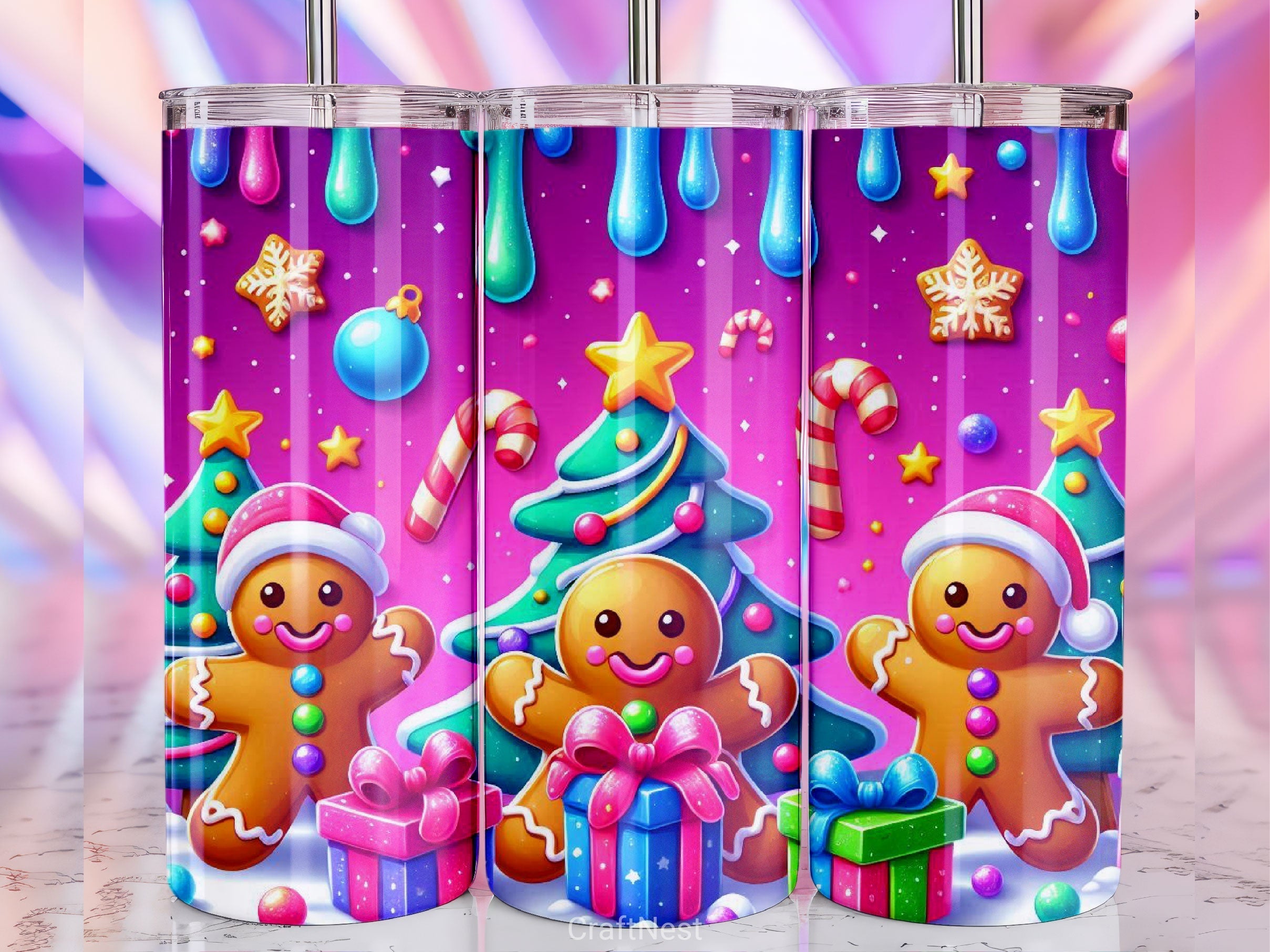 Christmas Gingerbread Tumbler Wrap Bundle
