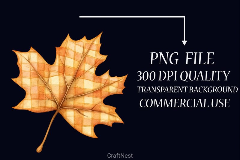Gingham Autumn Clipart Bundle 6 - CraftNest - Digital Crafting and Art