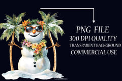 Tropical Aloha Christmas Clipart Bundle - CraftNest - Digital Crafting and Art