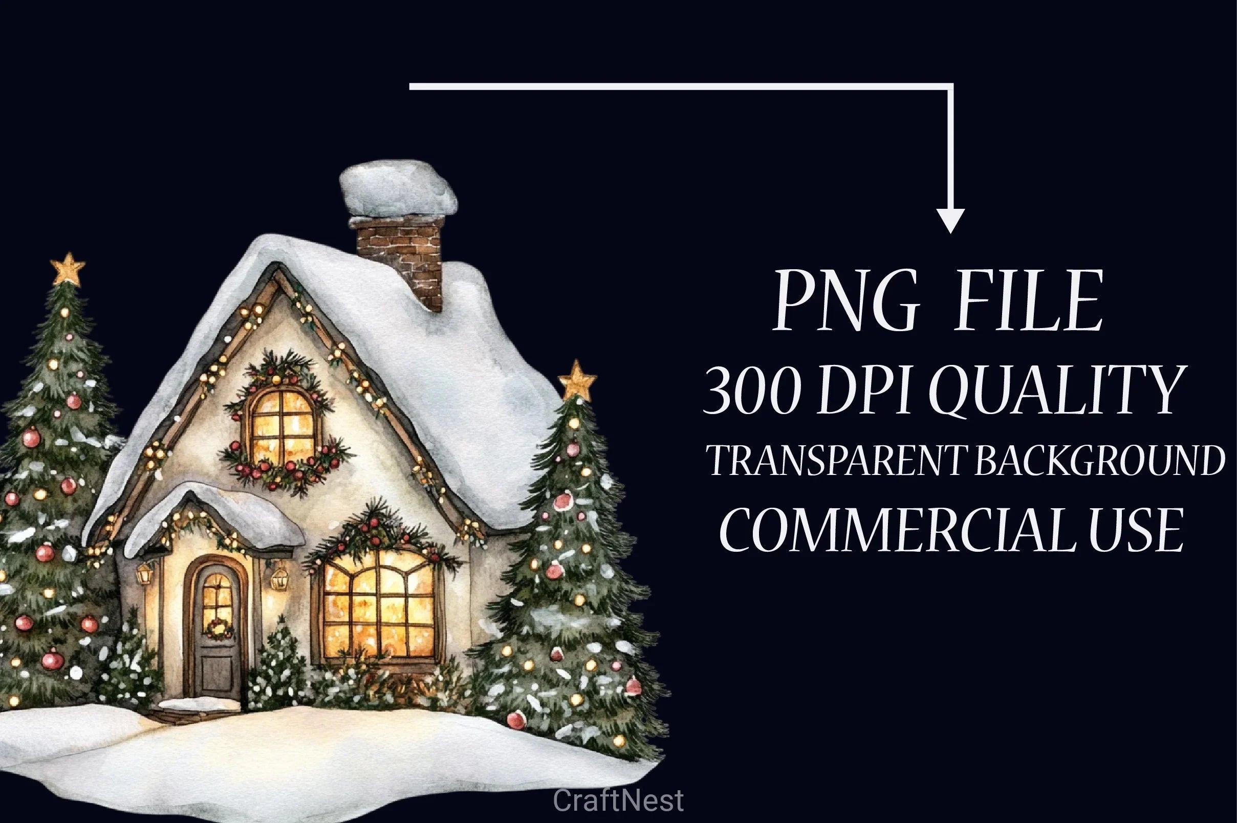 Cozy White Christmas Clipart Bundle - CraftNest - Digital Crafting and Art