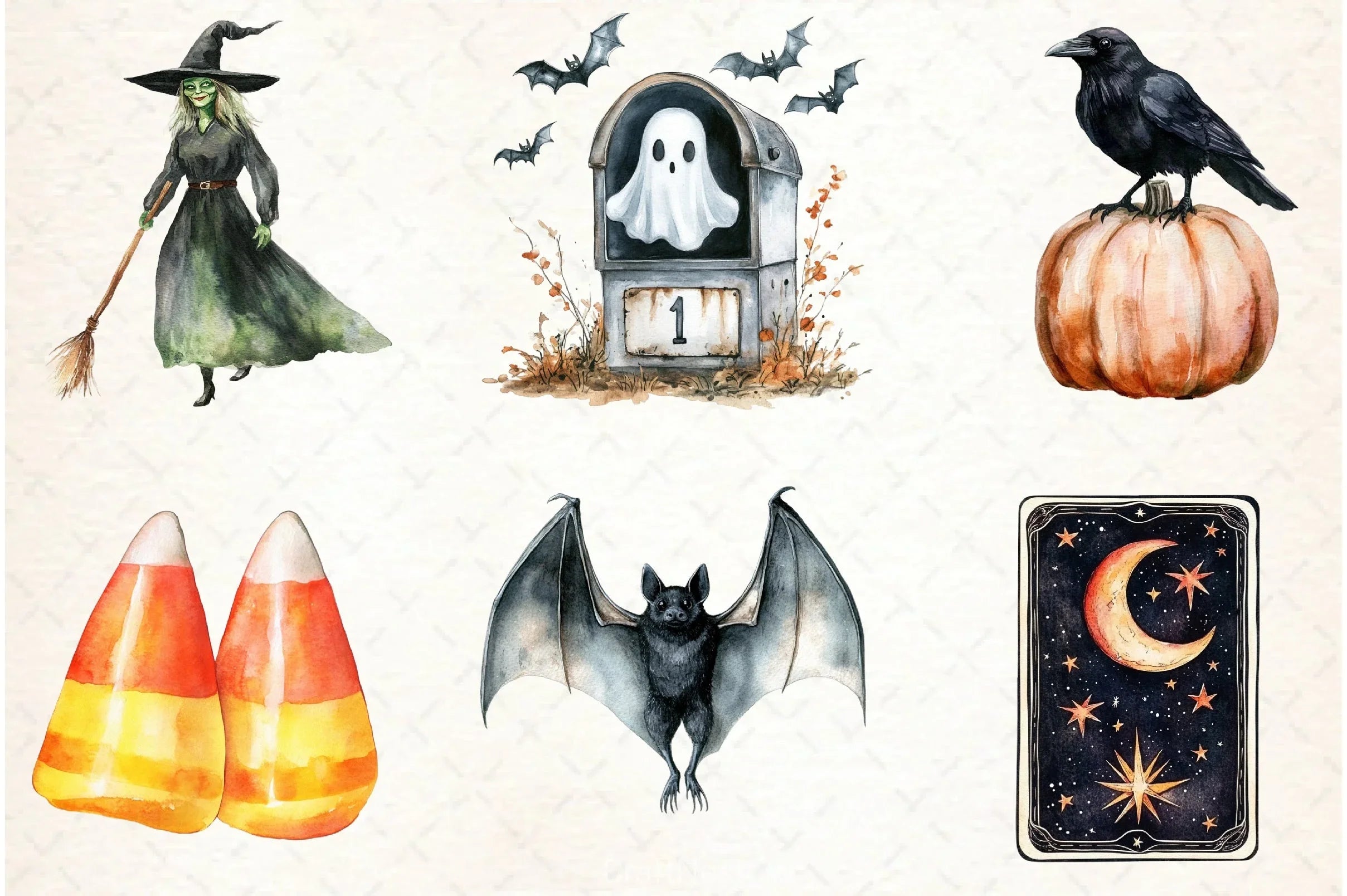 Vintage Halloween Clipart Bundle 15 - CraftNest - Digital Crafting and Art