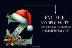 Christmas Alphabet Clipart Bundle 2 - CraftNest - Digital Crafting and Art