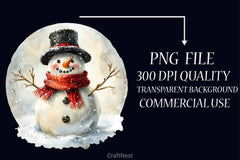 Christmas Snowman Clipart Bundle 15 - CraftNest - Digital Crafting and Art