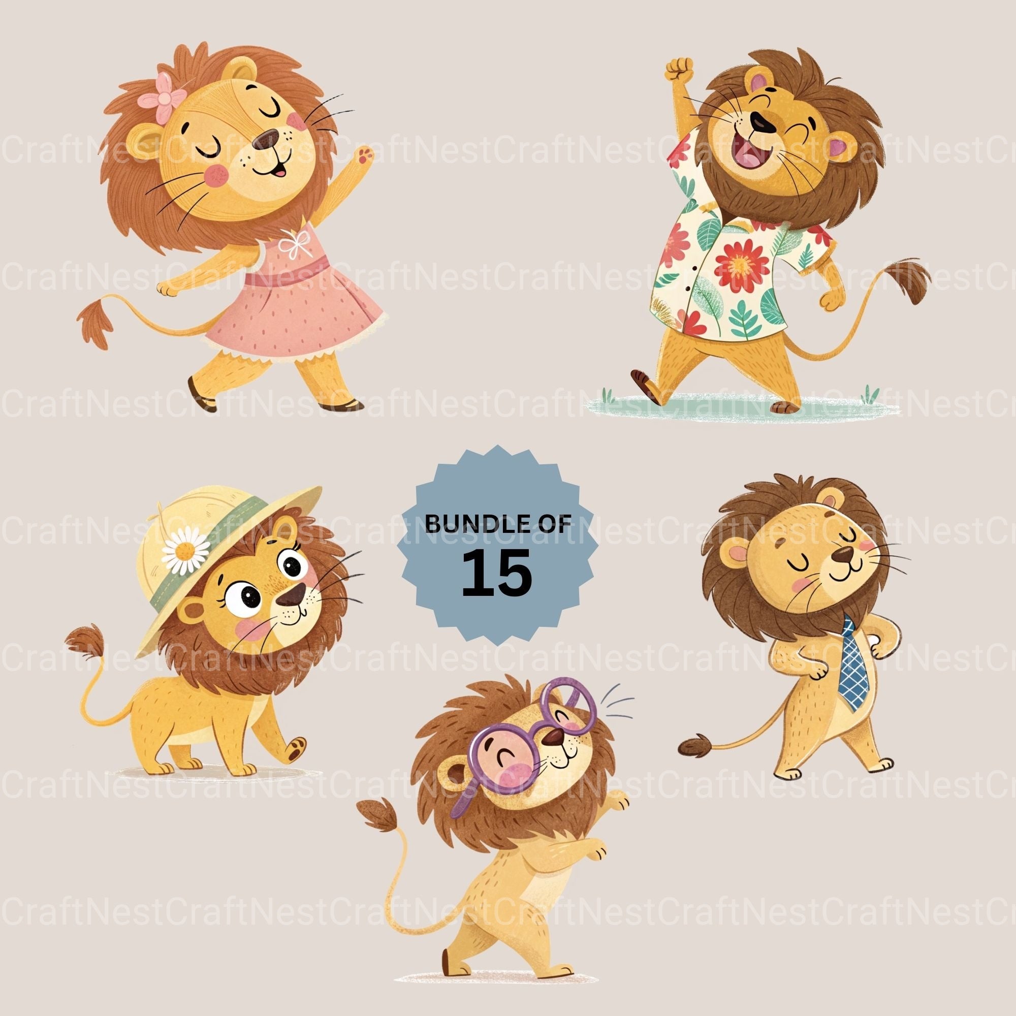 Lions Clipart Bundle