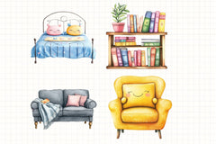 Home Furniture Clipart Bundle 6 - CraftNest - Digital Crafting and Art