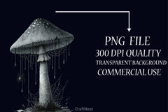 Gothic Mushroom Clipart Bundle 2 - CraftNest - Digital Crafting and Art
