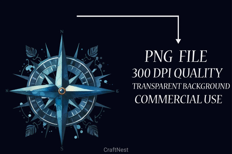 Blue Nautical Clipart Bundle - CraftNest - Digital Crafting and Art