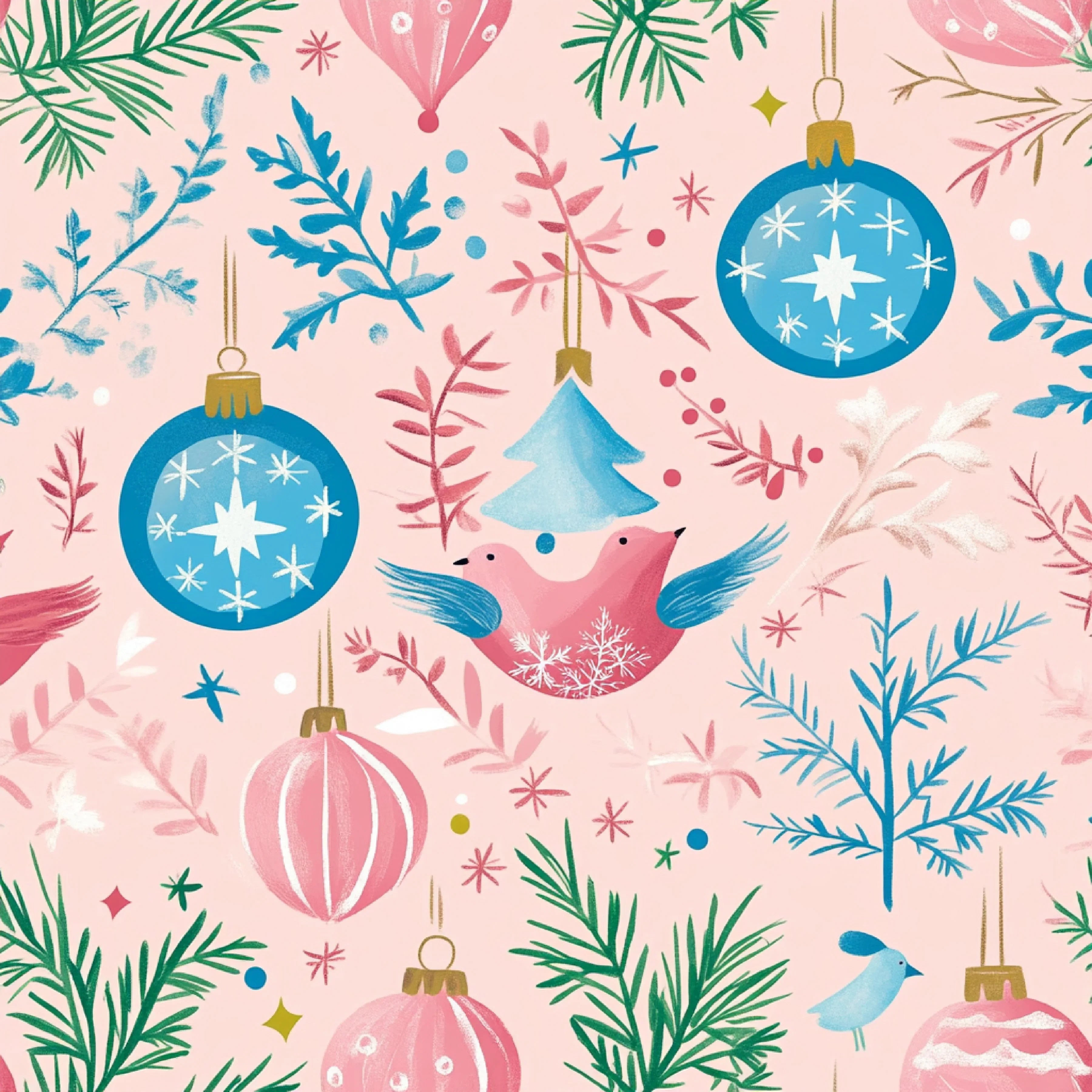 Merry & Bright Pastel Christmas Patterns Clipart Bundle - CraftNest - Digital Crafting and Art