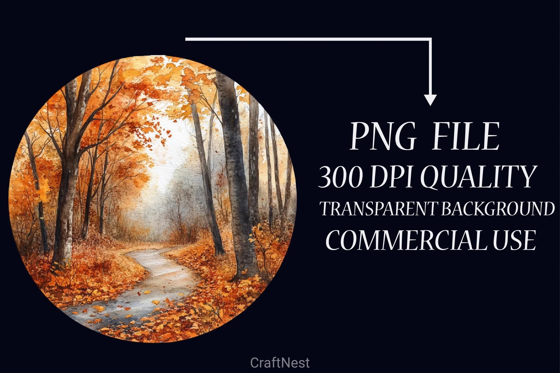Autumn Landscapes Clipart Bundle - CraftNest - Digital Crafting and Art
