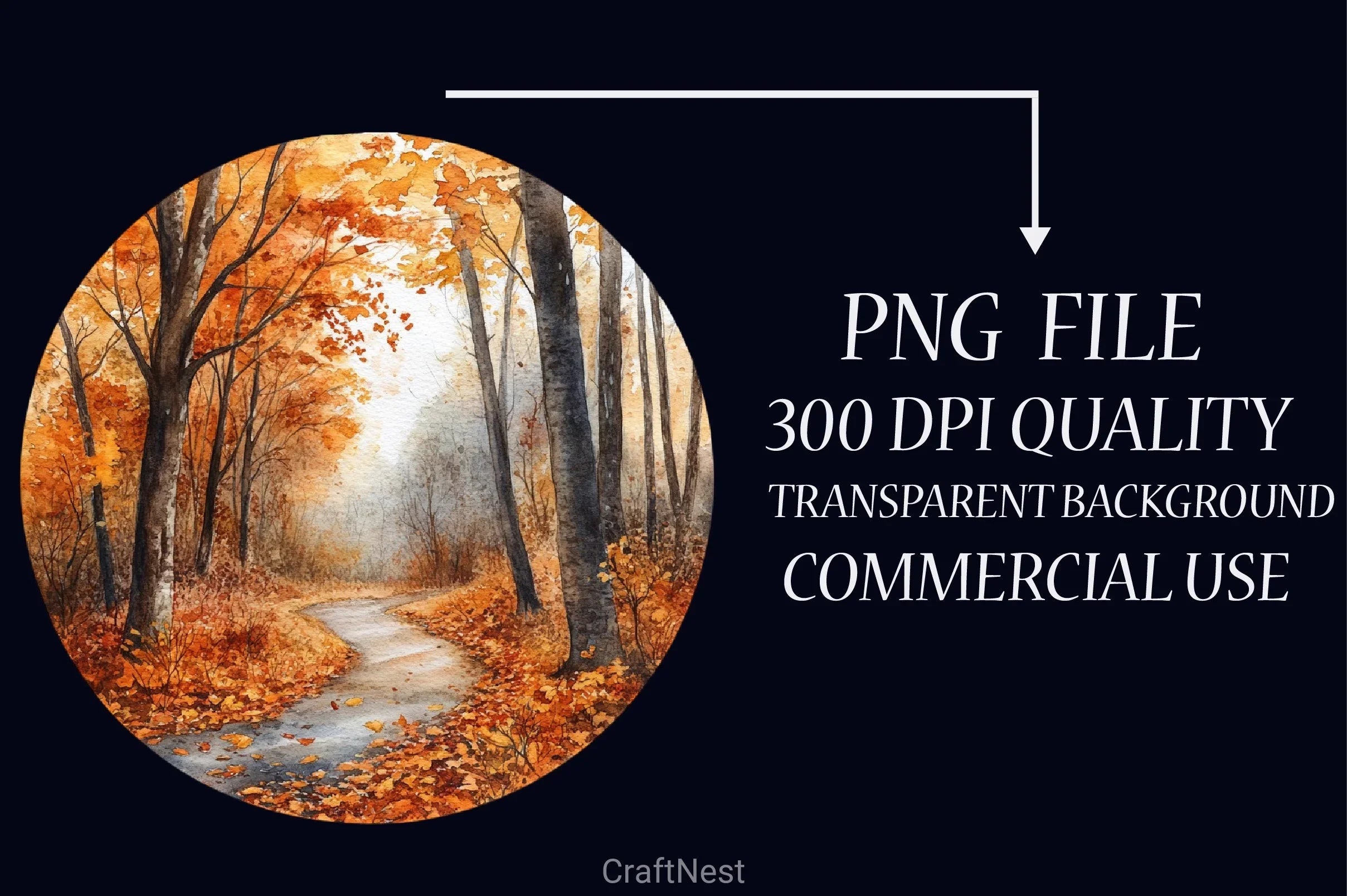 Autumn Landscapes Clipart Bundle - CraftNest - Digital Crafting and Art