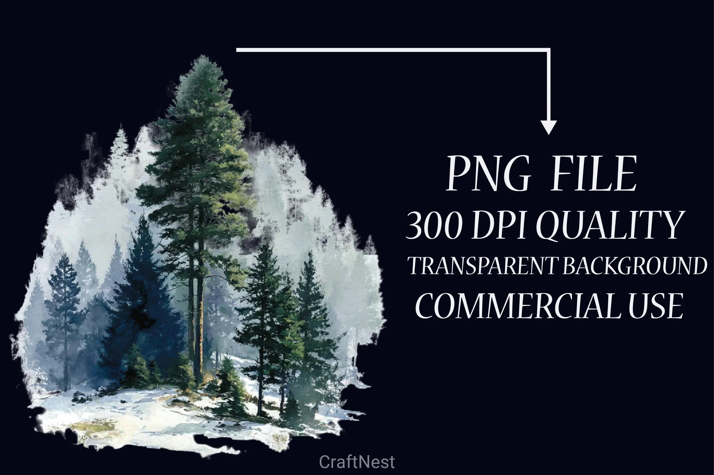 Winter Woodland Clipart Bundle - CraftNest - Digital Crafting and Art