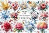 Tied Bouquet Flowers Clipart Bundle