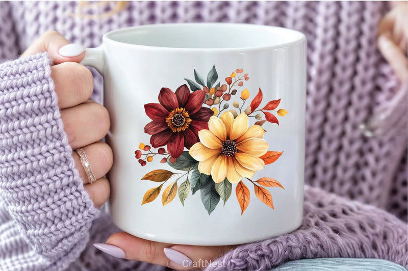 Burgundy Autumn Clipart Bundle 5 - CraftNest - Digital Crafting and Art