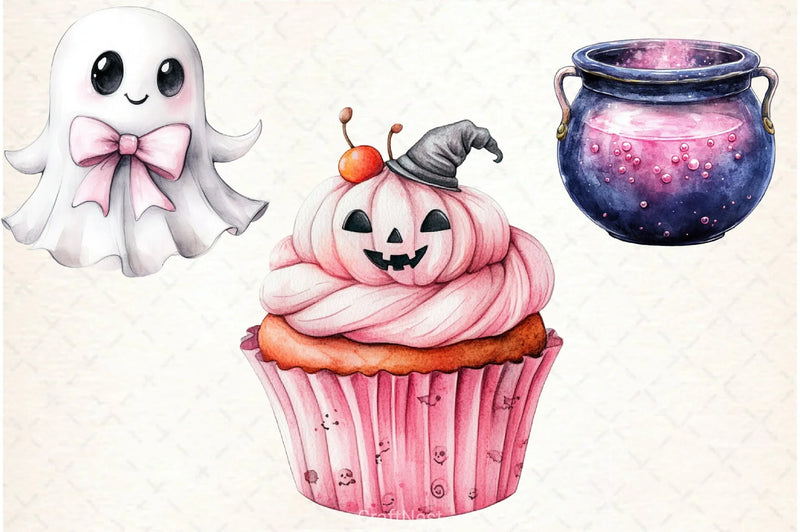 Pink Halloween Clipart Bundle 3 - CraftNest - Digital Crafting and Art