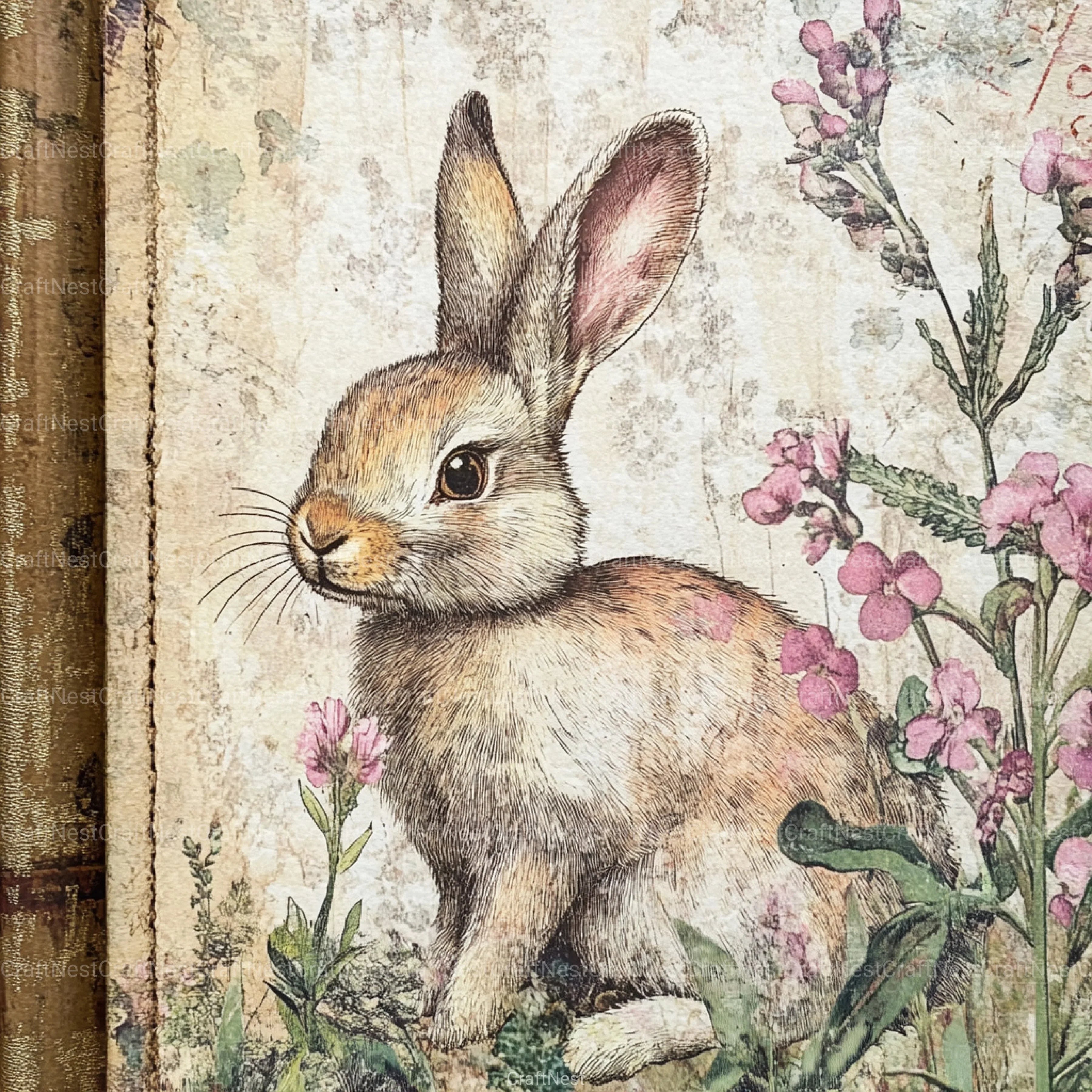 Vintage Bunny Clipart Bundle - CraftNest - Digital Crafting and Art