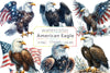 Patriotic Bald Eagle Clipart Bundle 6