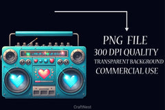 Nostalgic 90s Retro Clipart Bundle - CraftNest - Digital Crafting and Art