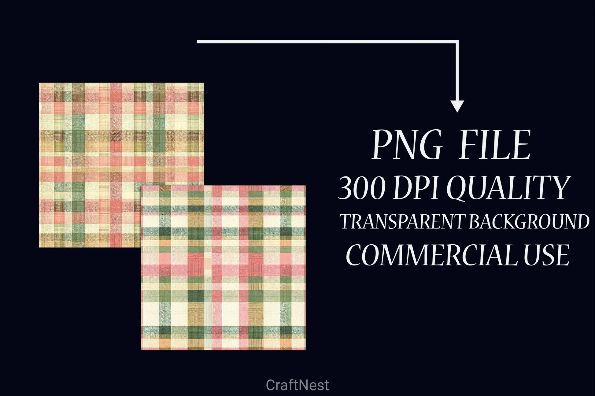 Green Pink Checkered Pattern Digital Paper - CraftNest - Digital Crafting and Art