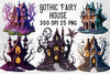 Gothic Fairy House Clipart Bundle