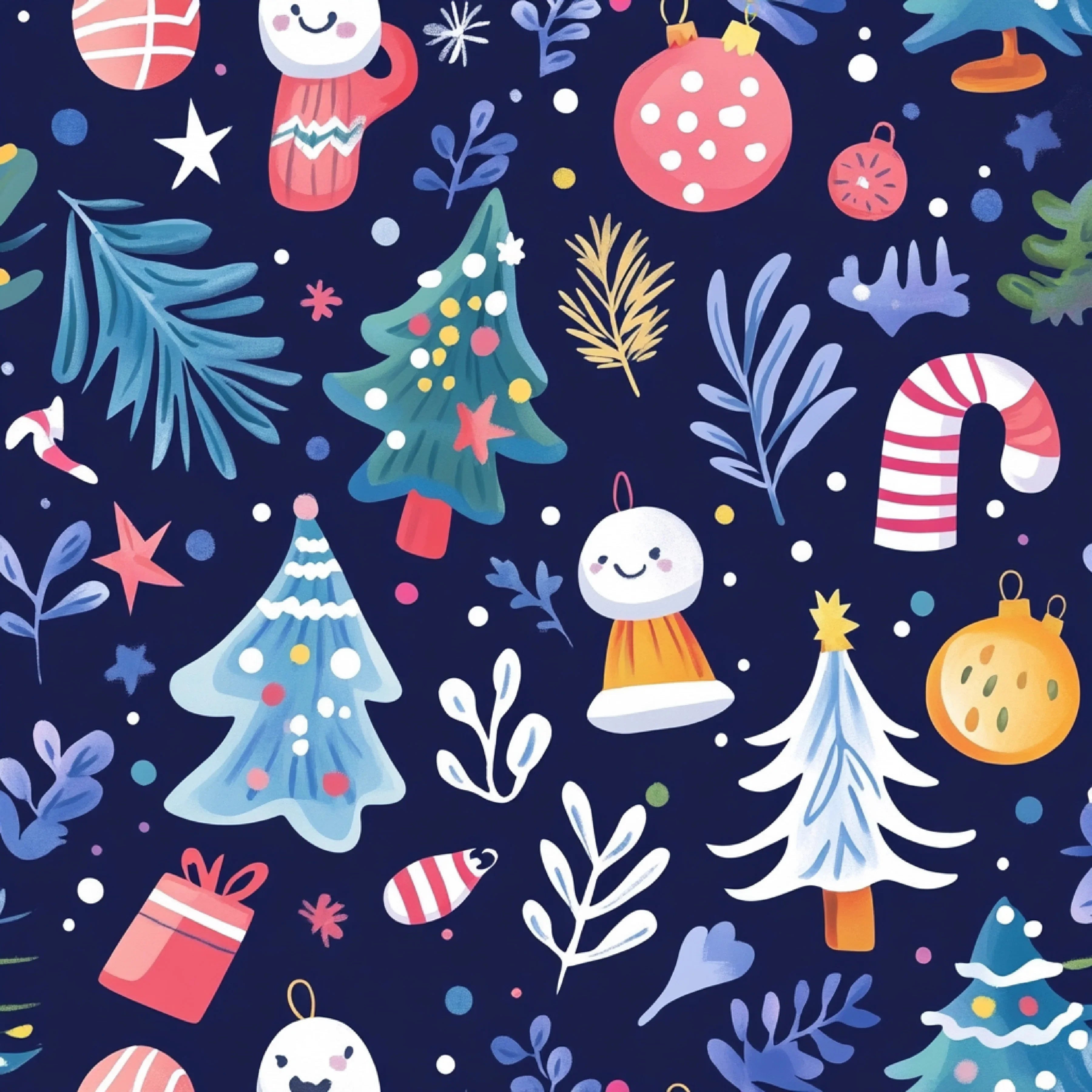 Whimsical Winter & Christmas Patterns Clipart Bundle - CraftNest - Digital Crafting and Art