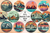 Retro Mountain T Shirt Design Clipart Bundle