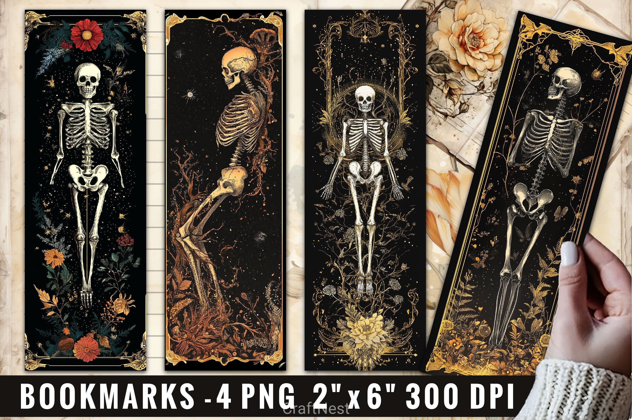 Halloween Skeletons Clipart Bundle