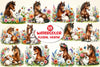 Floral Horse Clipart Bundle