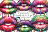 Mardi Gras Lips Clipart Bundle