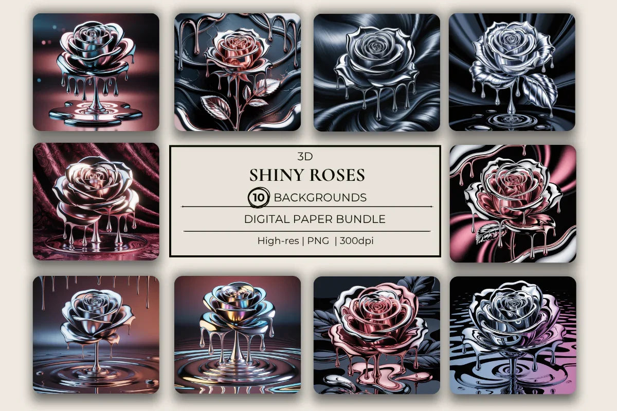 Dripping Roses Background Papers - CraftNest - Digital Crafting and Art