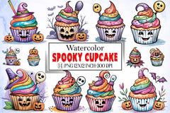 Spooky Cupcake Clipart Bundle - CraftNest - Digital Crafting and Art