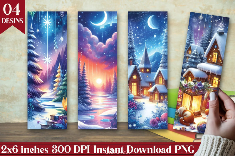 Winter Night Bookmarks Journal - CraftNest - Digital Crafting and Art