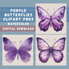 Purple Butterflies 1 Clipart Bundle