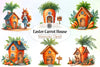 Easter Carrot House Clipart Bundle