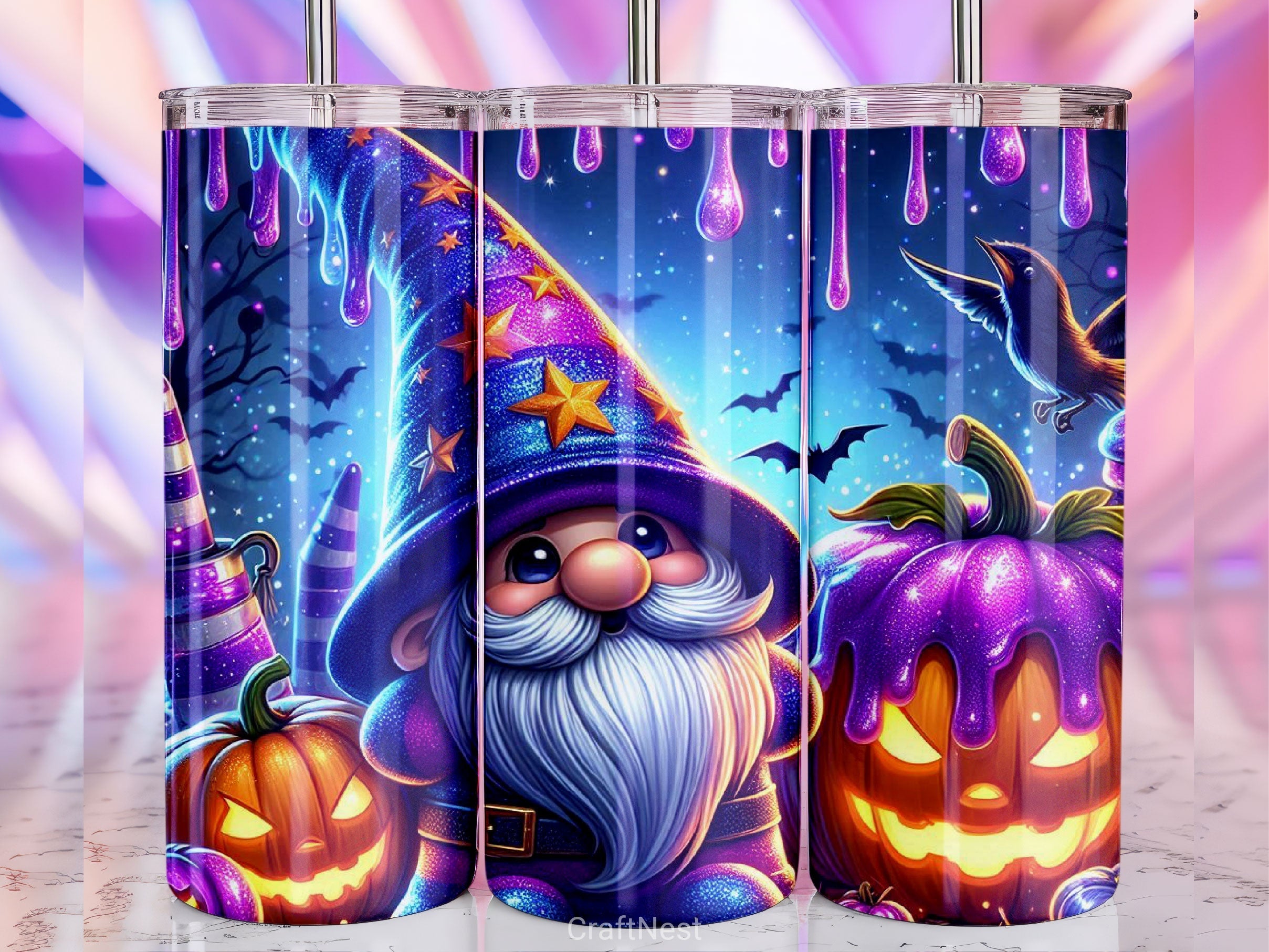 Halloween Gnome Tumbler Wrap Bundle 16
