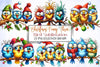 Christmas Funny Bird Clipart Bundle