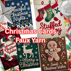 Christmas Cards Faux Yarn Clipart Bundle - CraftNest - Digital Crafting and Art