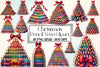 Christmas Pencil Tree Clipart Bundle