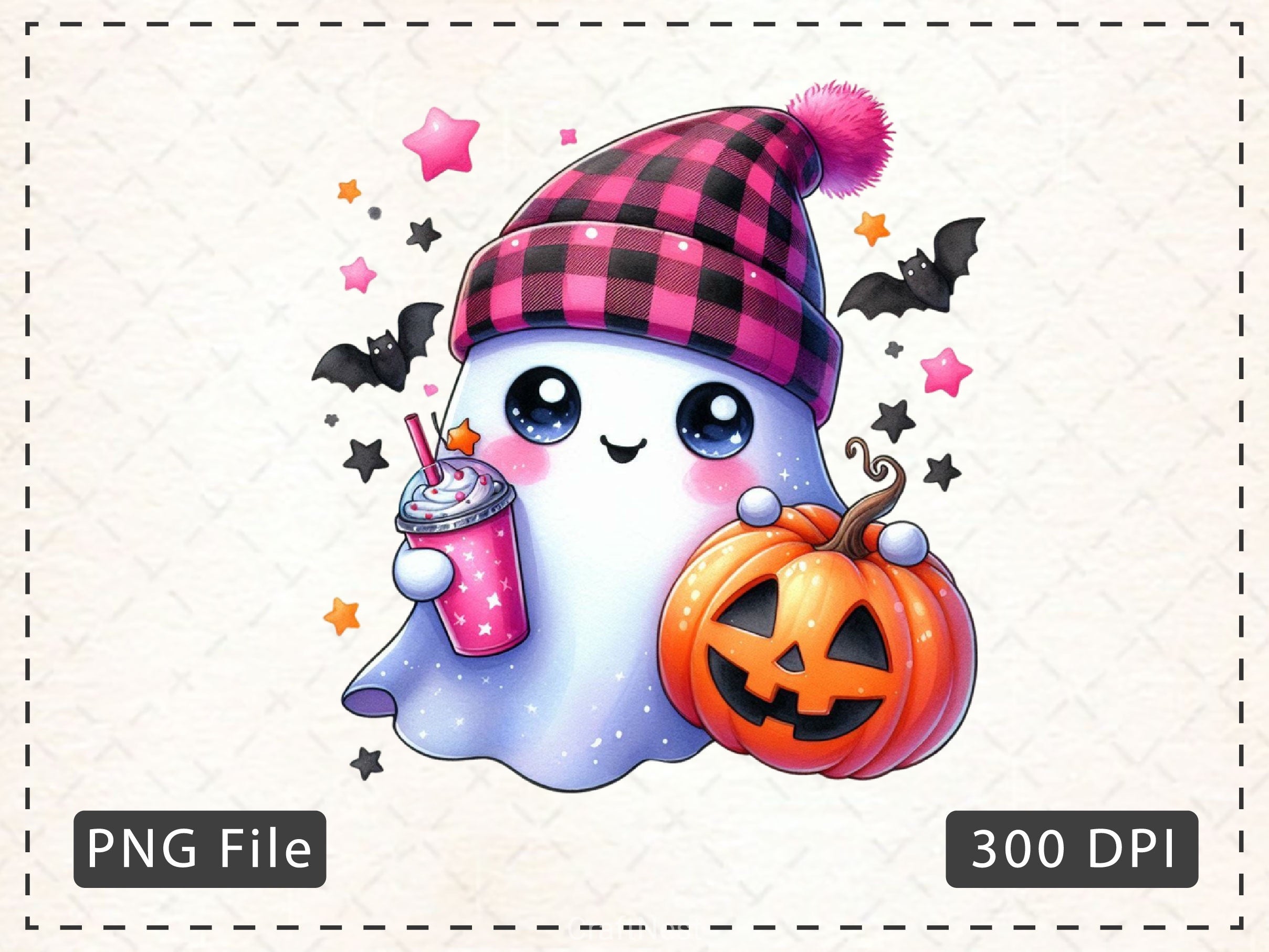 Cute Ghost Cute Halloween Clipart Bundle 16