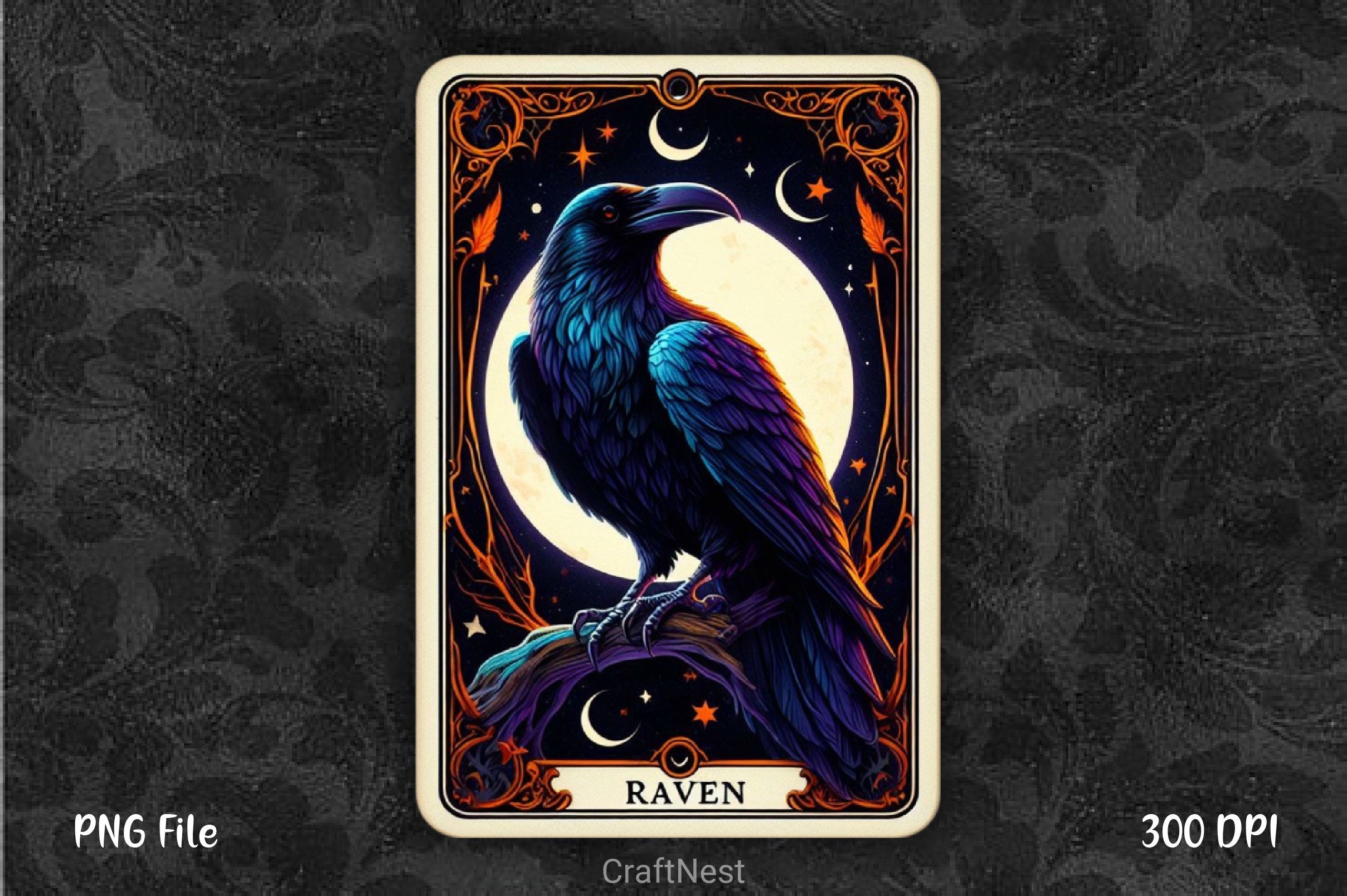 Raven Bird Tarot Card Clipart Bundle 18