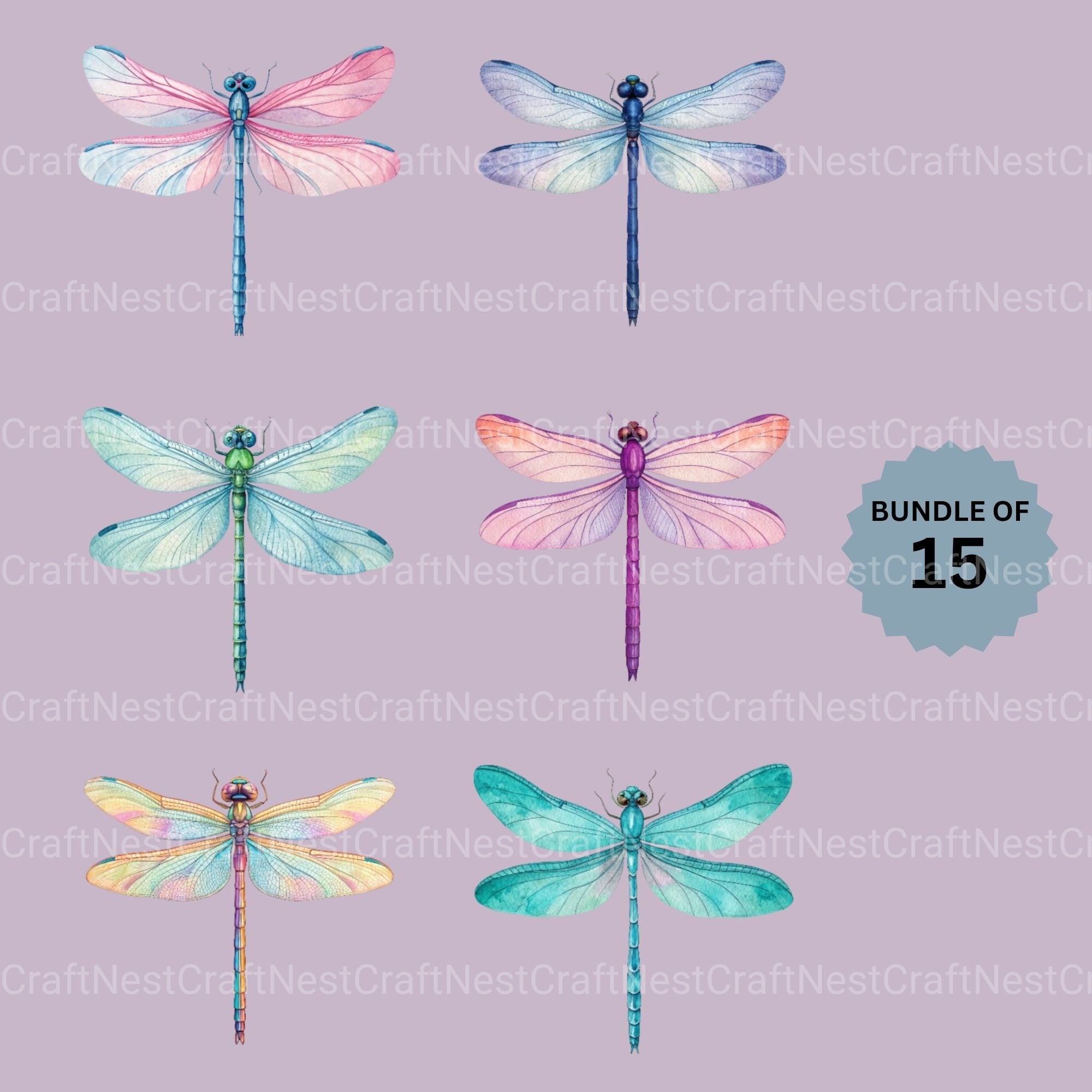 Dragonfly Clipart Bundle