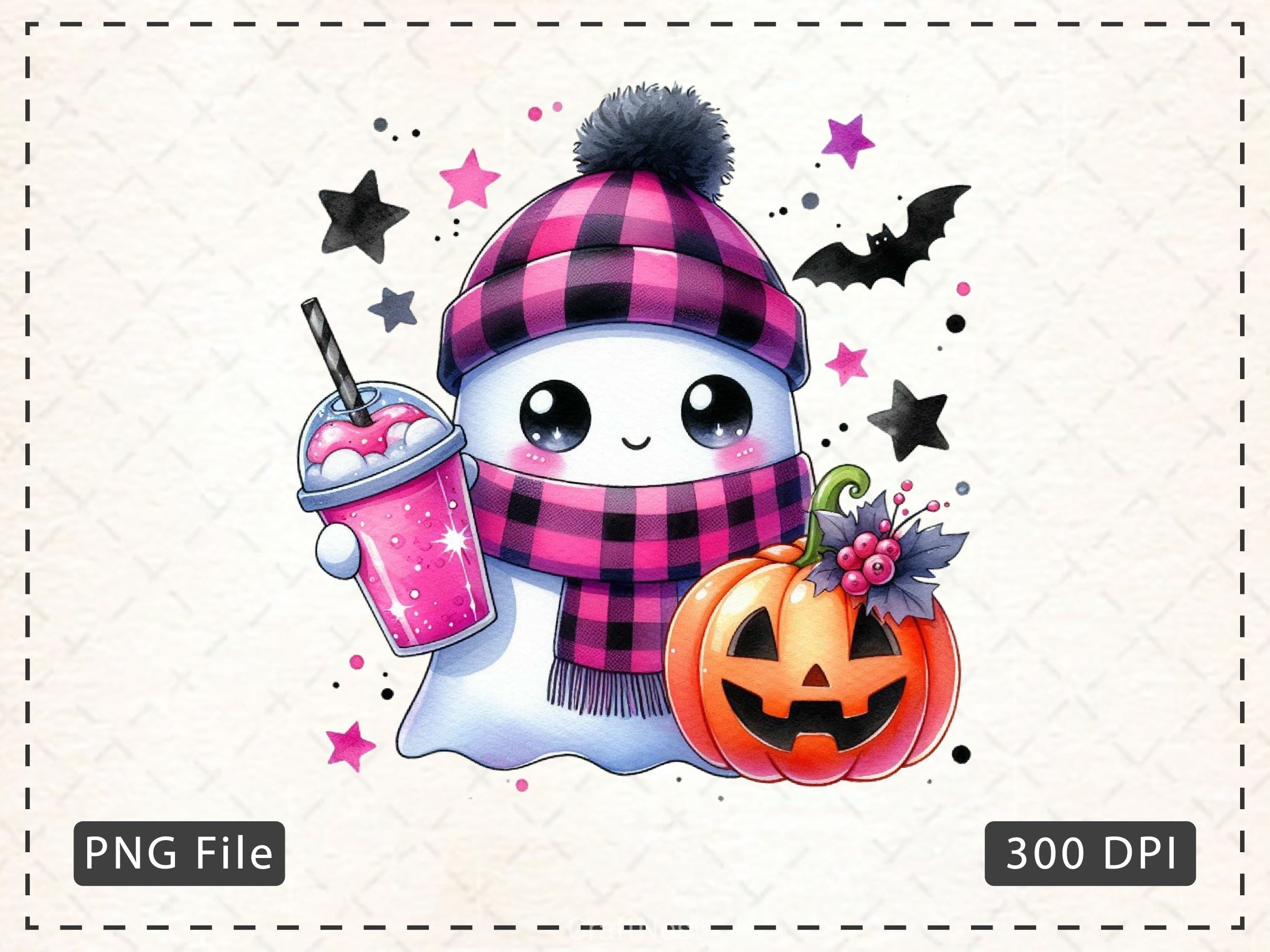 Cute Ghost Cute Halloween Clipart Bundle 5