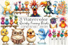 Cute Quirky Birds Clipart Bundle