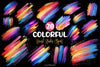 Iridescent Brush Strokes Clipart Bundle