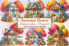 Autumn House Clipart Bundle