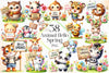 Animal Hello Spring Clipart Bundle 2